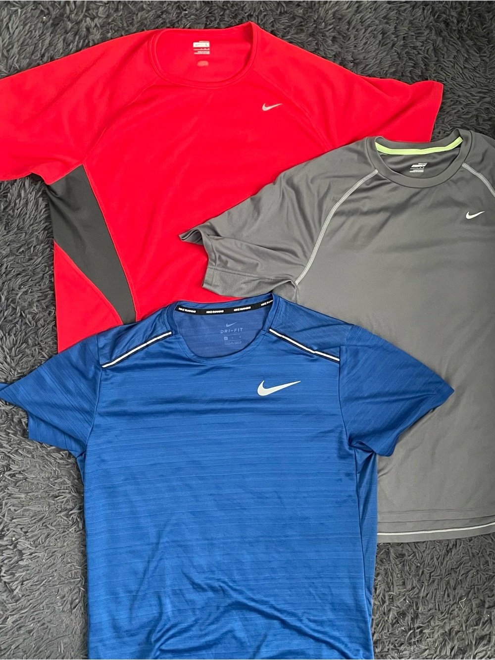 Men Size Large Nike Dri-Fit Running T-Shirt Bundle Lot